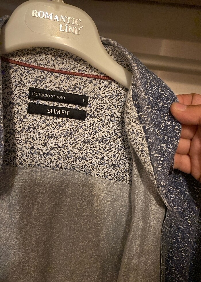 Lacivert gömlek - Görsel 3