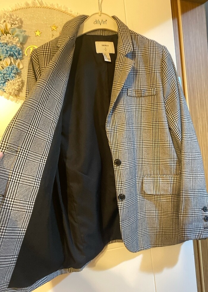 Kareli ceket - Görsel 4