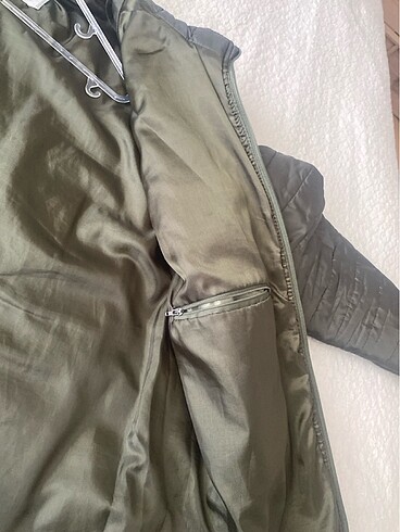 Haki şişme mont - Görsel 5