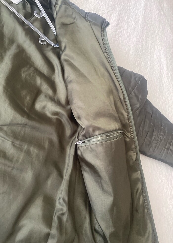 Haki şişme mont - Görsel 5