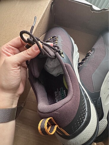42 Beden kahverengi Renk Skechers Erkek Su Geçirmez Ayakkabı