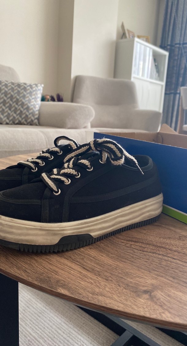 Kadın Siyah Günlük Spor Ayakkabı - Görsel 2