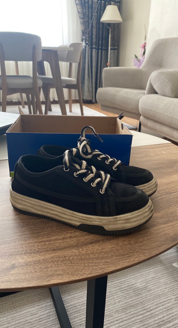 Kadın Siyah Günlük Spor Ayakkabı - Görsel 5