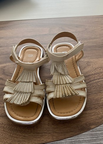 Bej Tokalı Bohem Kız Sandalet - Görsel 5