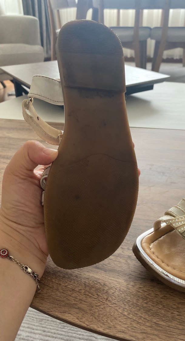 Bej Tokalı Bohem Kız Sandalet - Görsel 3