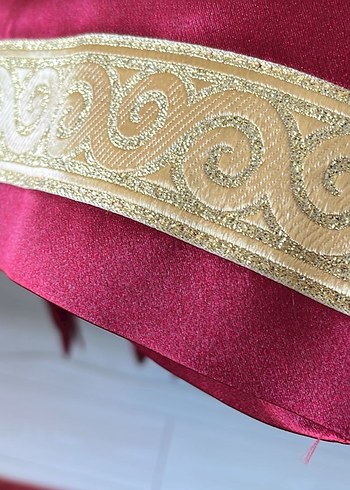 Nıkah  memuru Bordo Nakışlı Uzun Kollu cübbesi - Görsel 3