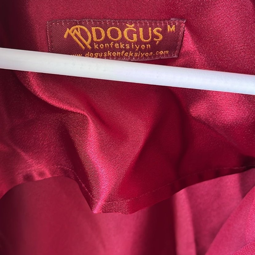 Nıkah  memuru Bordo Nakışlı Uzun Kollu cübbesi - Görsel 2