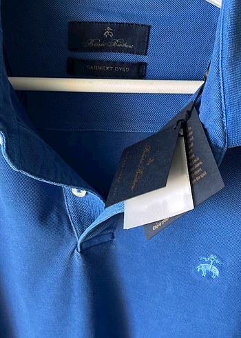 Brooks  Brothers Erkek Mavi Denim Polo Tişört - Görsel 3