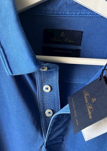 Brooks  Brothers Erkek Mavi Denim Polo Tişört - Görsel 2