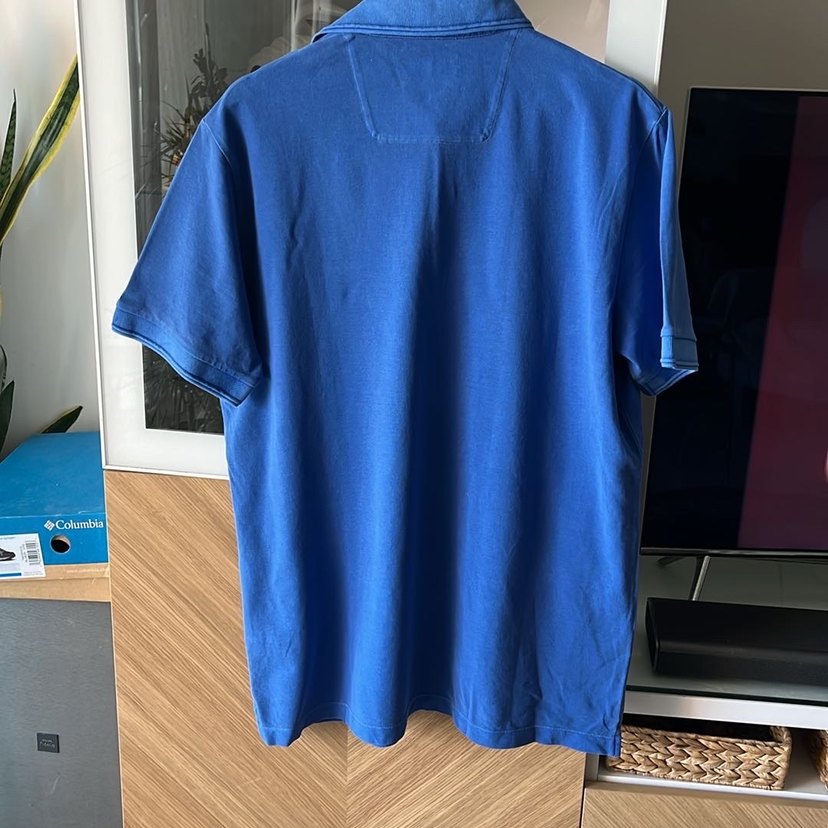 Brooks  Brothers Erkek Mavi Denim Polo Tişört - Görsel 4