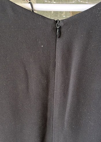 Tüzün Dantel Detaylı Siyah Midi Elbise - Görsel 6