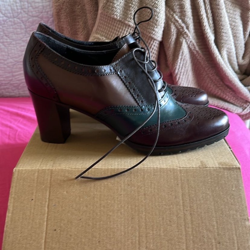 Luca Grossi   Deri Bağcıklı Çok Renkli Erkek Klasik Ayakkabı - Görsel 2