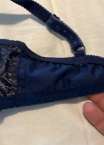 Triumph Lacivert Dantel Midi Sütyen  75/B - Görsel 5