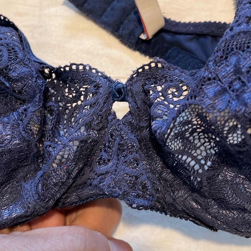 Triumph Lacivert Dantel Midi Sütyen  75/B - Görsel 2