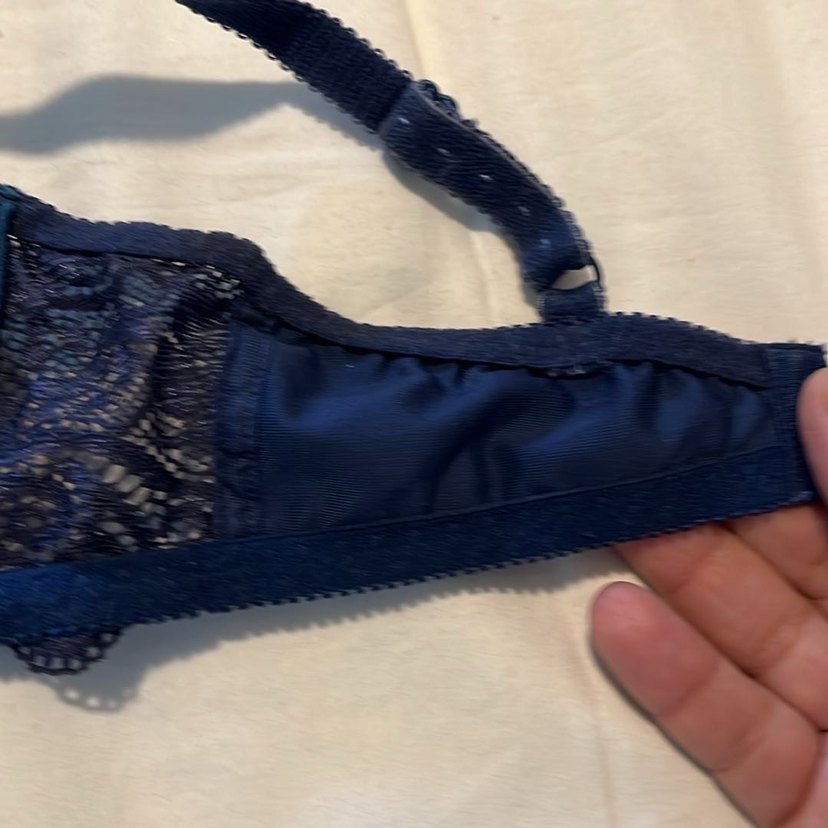 Triumph Lacivert Dantel Midi Sütyen  75/B - Görsel 5