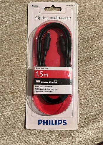 PHILIPS 1,5m Optik Ses Kablosu Kırmızı - Görsel 8
