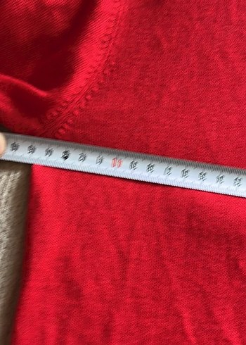 Massimo Dutti  Kırmızı Boğazlı Uzun Kollu Kadın Kazak - Görsel 6