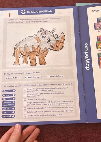 Çocuklar için Dinozor ve Gergedan Kitapları - Görsel 2