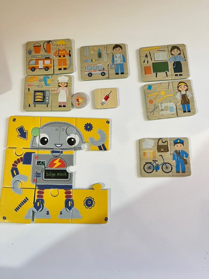 Türkçe İngilizce Hayvanlar Puzzle Eğitici Oyuncak - Görsel 5