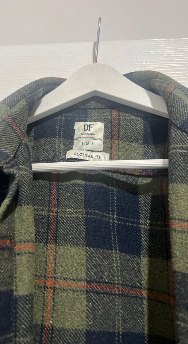 Erkek Gri Ekose Uzun Kollu Yün Gömlek - Görsel 3