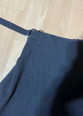 Siyah Kemerli Midi Mini Etek - Görsel 3