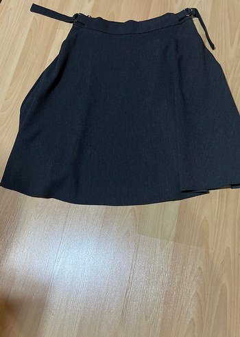 Siyah Kemerli Midi Mini Etek - Görsel 4