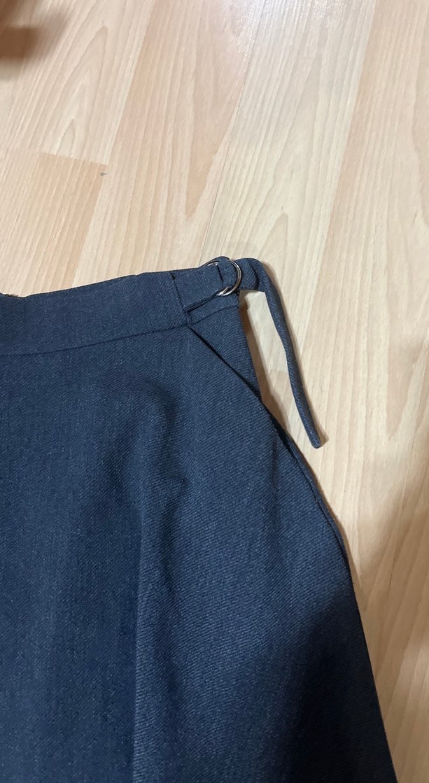 Siyah Kemerli Midi Mini Etek - Görsel 2