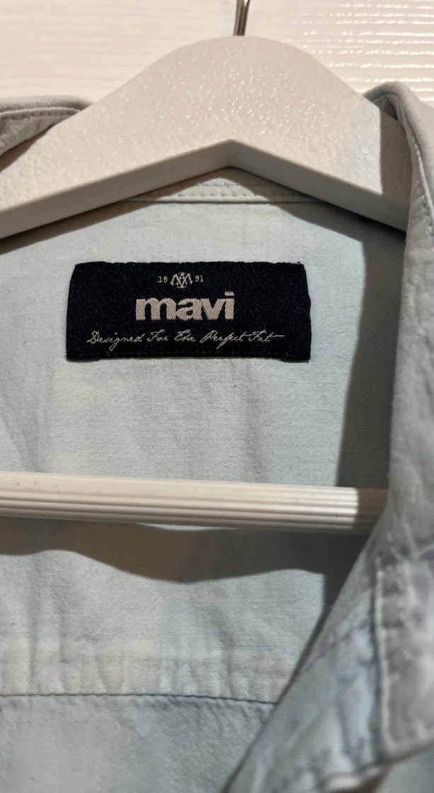 Gri Denim Uzun Kollu Erkek Gömlek - Görsel 4