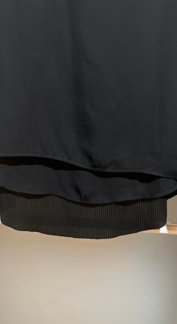 Siyah Kadın Uzun Kollu Saten Bluz - Görsel 2