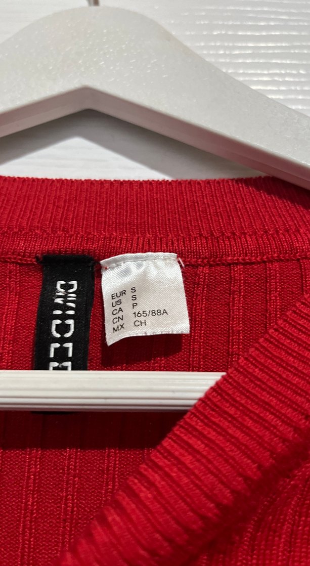 Kırmızı Kadın İnce Triko Uzun Kollu Kazak - Görsel 3