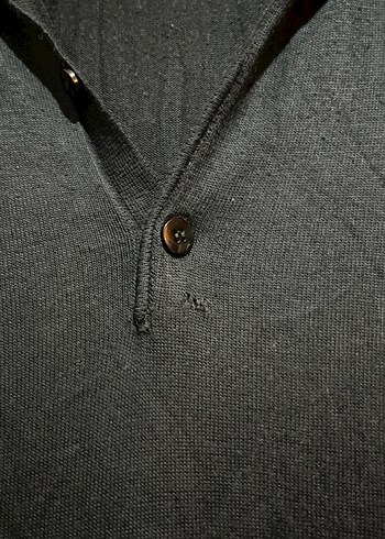 Erkek lacıvert Polo Yaka Pamuklu Tişört - Görsel 4