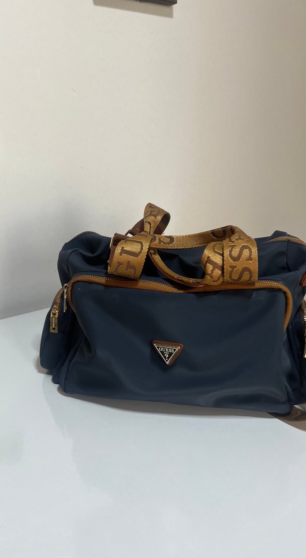 Mavi Parlak Kadın El Çantası - Görsel 5