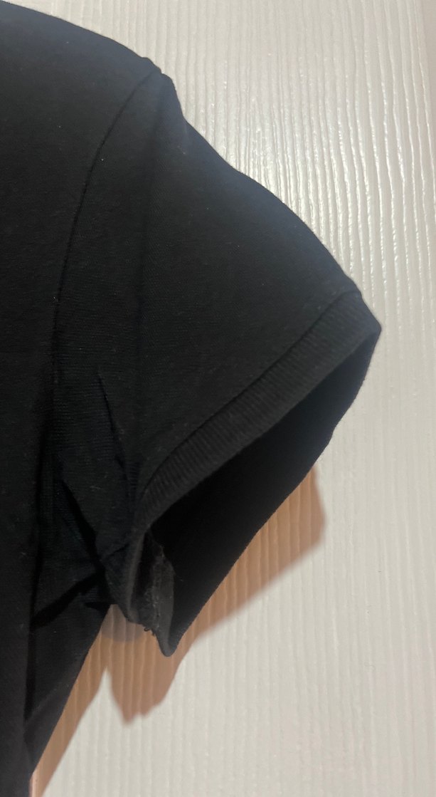 Kadın  için Siyah Polo Tişört - Görsel 3