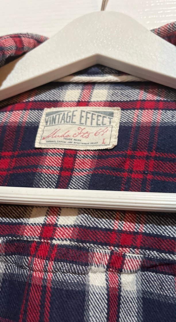 Kadın Kırmızı Ekose Düğmeli Gömlek - Görsel 4