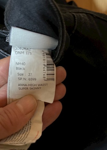 Siyah Midi Kadın Denim Pantolon - Görsel 4