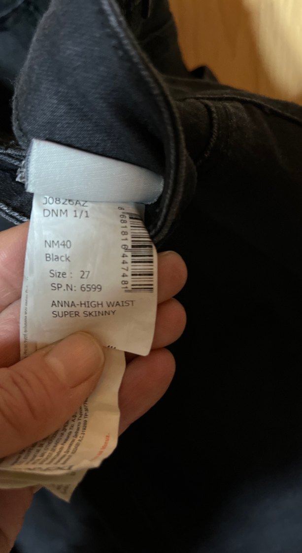 Siyah Midi Kadın Denim Pantolon - Görsel 4