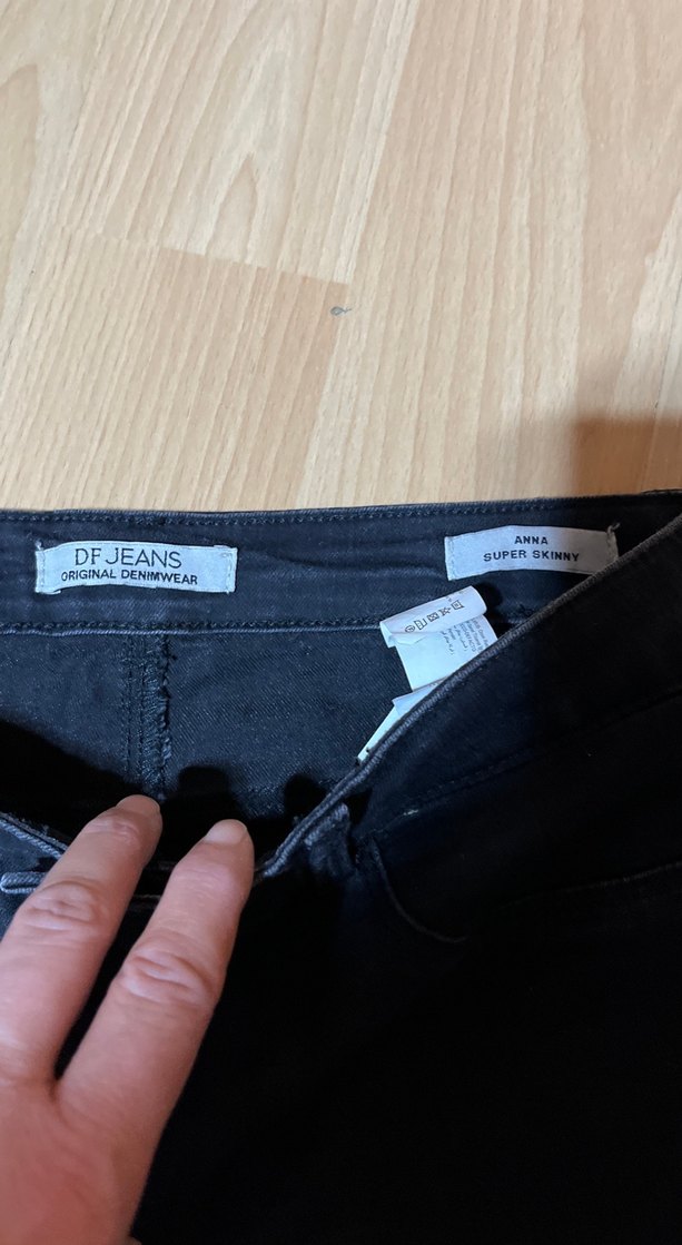Siyah Midi Kadın Denim Pantolon - Görsel 3