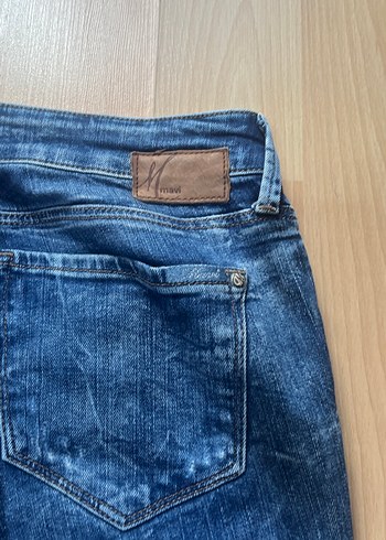 Kadın Mavi Rahat Kesim Denim Pantolon - Görsel 5