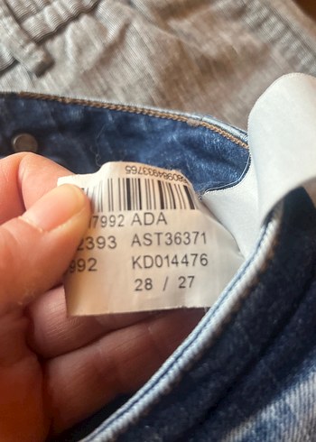 Kadın Mavi Rahat Kesim Denim Pantolon - Görsel 4