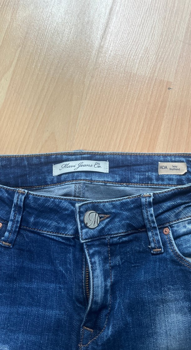 Kadın Mavi Rahat Kesim Denim Pantolon - Görsel 3