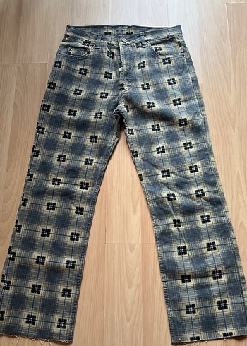 Loft Retro Ekose Desenli Rahat Kesim Pantolon