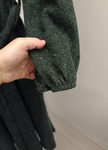 xl Beden yeşil Renk Kışlık elbise
