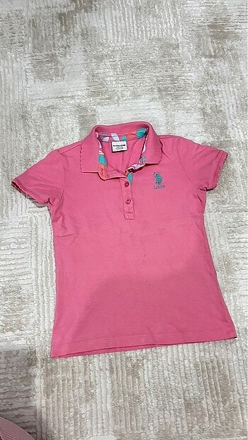 U.S Polo Assn. Kız çocuk Polo yaka tişört