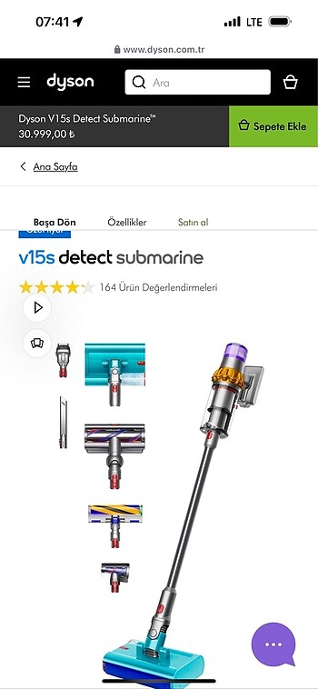 Dyson V15s Detect Submarine