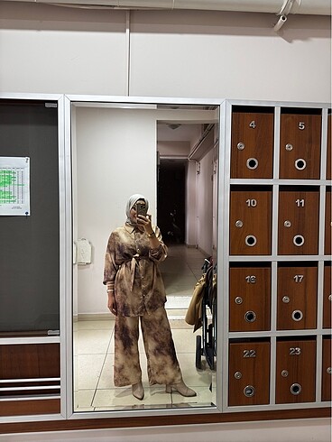 s Beden camel Renk Saten harika ikili takım