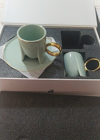  Beden mavi Renk Karaca Adel 2 Kişilik Espresso Fincan Takımı