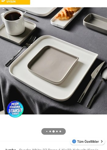 Jumbo  Gri Kahvaltı Takımı - Görsel 3