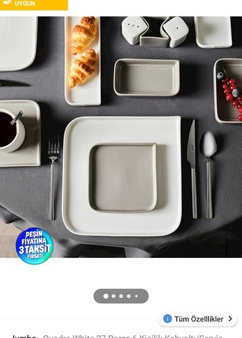 Jumbo  Gri Kahvaltı Takımı - Görsel 5