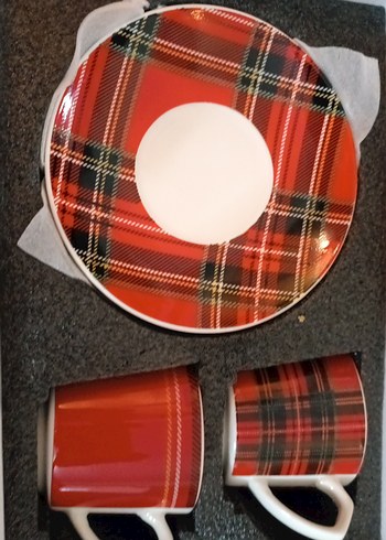 Karaca EKOSE 2 Kişilik Kırmızı Renkli Kahve Fincan Seti - Görsel 2