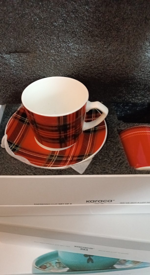 Karaca EKOSE 2 Kişilik Kırmızı Renkli Kahve Fincan Seti - Görsel 3